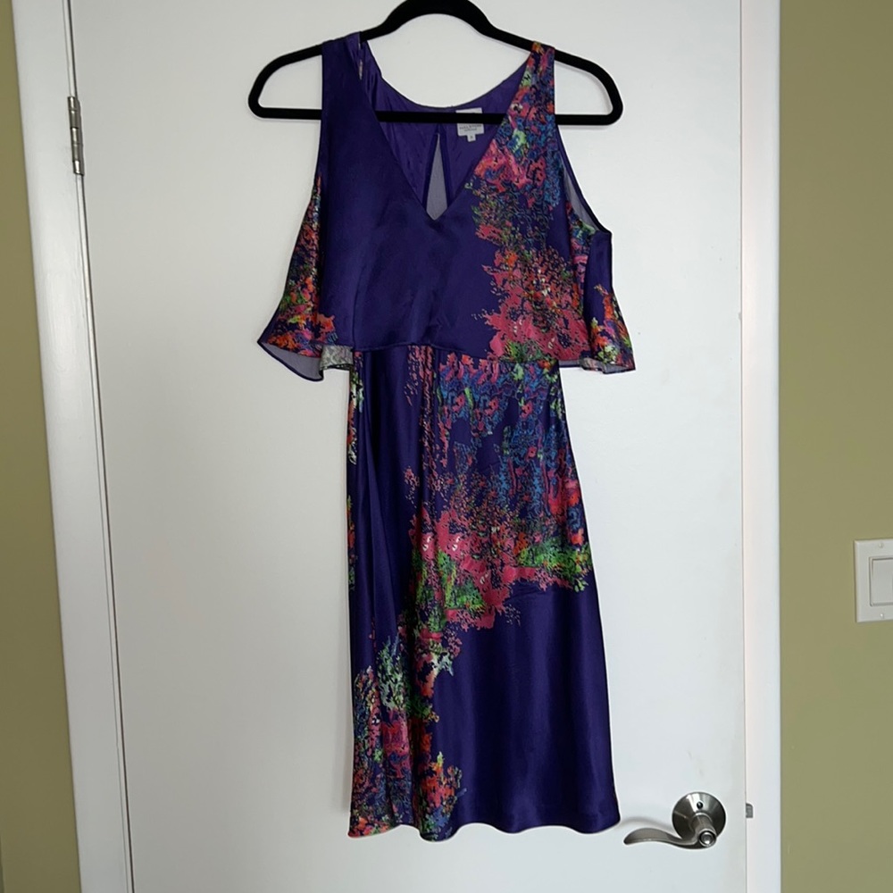 Halston heritage Cold Shoulder Midi Dress